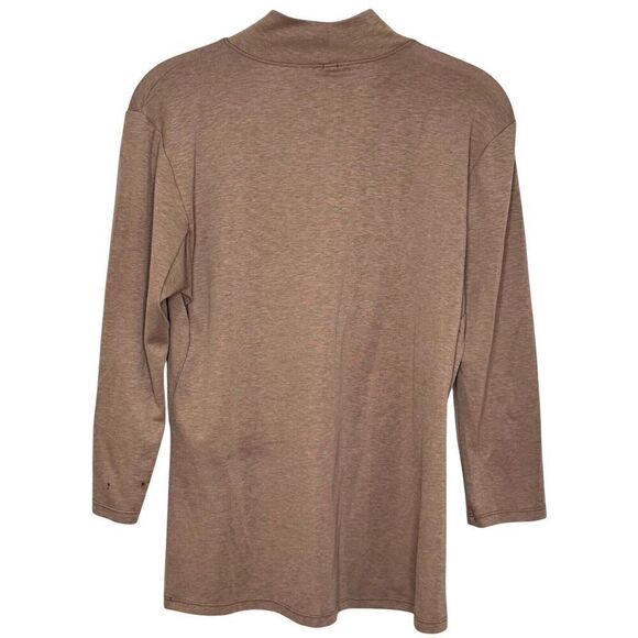 Arc'teryx Tan Mock Neck Turtleneck Top Womens Size Small Lumin Jute Heather - Picture 1 of 8